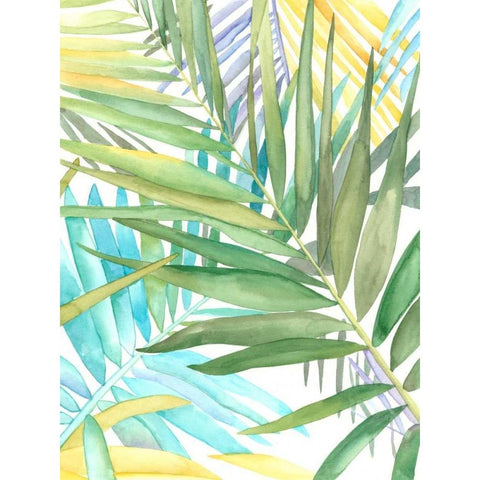Tropical Pattern II Black Modern Wood Framed Art Print by Meagher, Megan