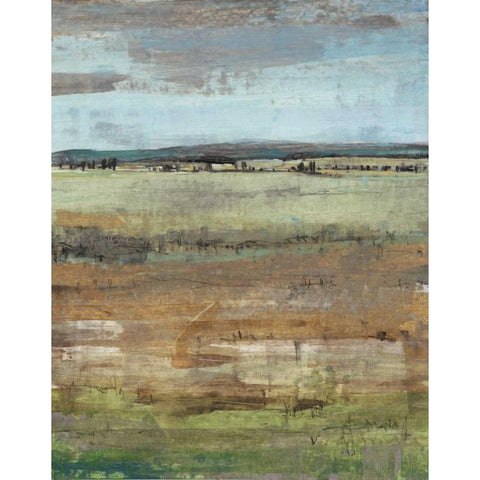 Field Layers IV White Modern Wood Framed Art Print by OToole, Tim