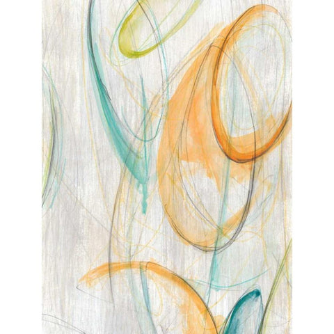 Centrifuge II Black Modern Wood Framed Art Print with Double Matting by Vess, June Erica