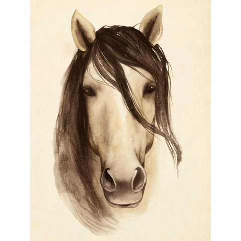 Watercolor Barn Animals I Black Modern Wood Framed Art Print with Double Matting by Popp, Grace