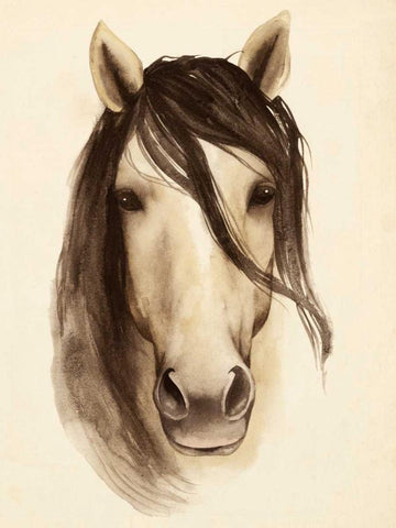 Watercolor Barn Animals I White Modern Wood Framed Art Print with Double Matting by Popp, Grace