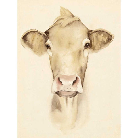 Watercolor Barn Animals III Gold Ornate Wood Framed Art Print with Double Matting by Popp, Grace