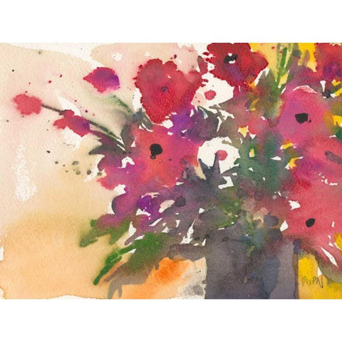 Something Floral IV White Modern Wood Framed Art Print by Dixon, Samuel
