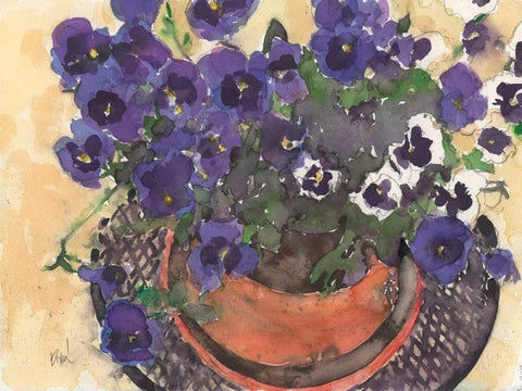 Something Floral VIII White Modern Wood Framed Art Print with Double Matting by Dixon, Samuel