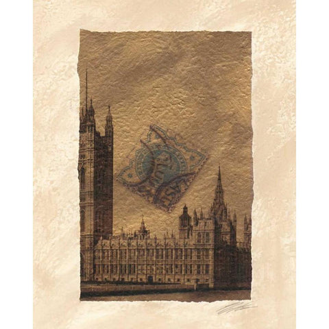 Travel Snapshots IV Gold Ornate Wood Framed Art Print with Double Matting by Butler, John