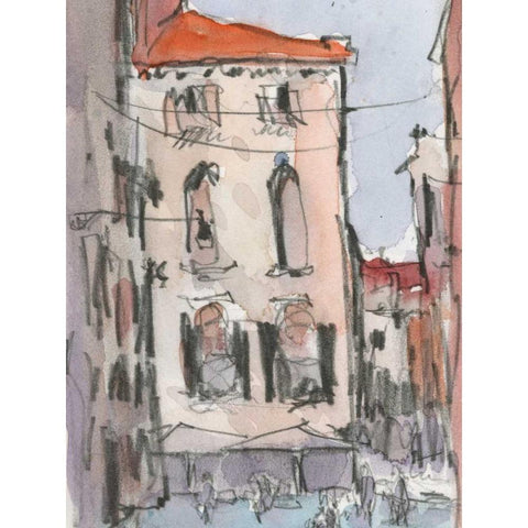 Venice Watercolors III Black Modern Wood Framed Art Print by Dixon, Samuel