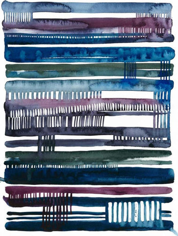 Collapse II White Modern Wood Framed Art Print with Double Matting by Popp, Grace