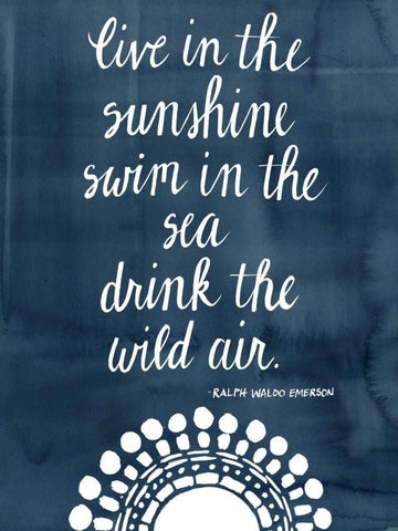 Sun Quote I White Modern Wood Framed Art Print with Double Matting by Popp, Grace