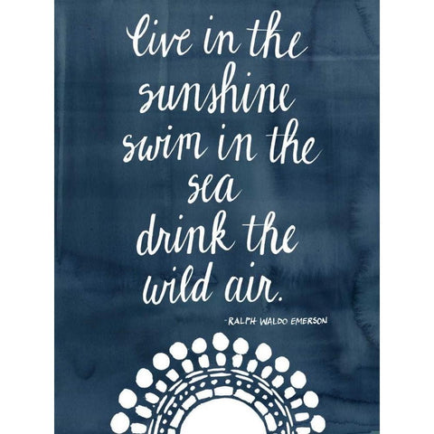 Sun Quote I White Modern Wood Framed Art Print by Popp, Grace