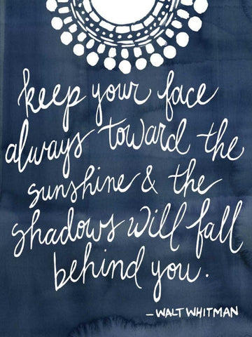 Sun Quote II Black Ornate Wood Framed Art Print with Double Matting by Popp, Grace