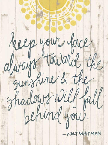 Sun Quote III White Modern Wood Framed Art Print with Double Matting by Popp, Grace