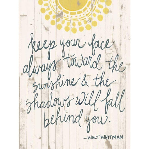 Sun Quote III White Modern Wood Framed Art Print by Popp, Grace