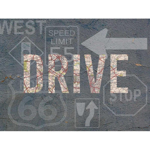 Garage Sign II White Modern Wood Framed Art Print by Studio W