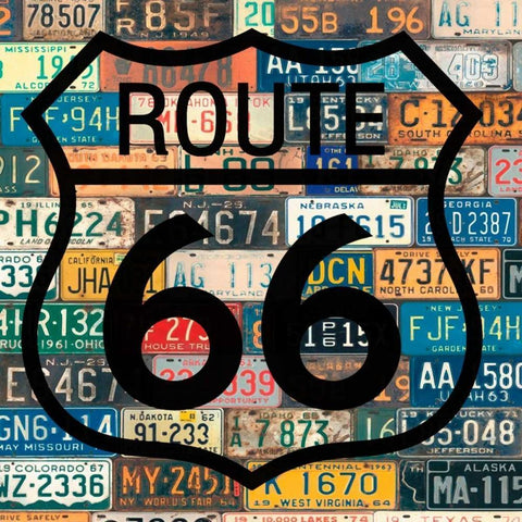 Garage Sign V Black Modern Wood Framed Art Print with Double Matting by Studio W