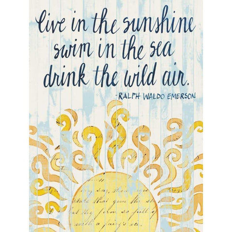 Sunny Day Words I Black Modern Wood Framed Art Print by Popp, Grace