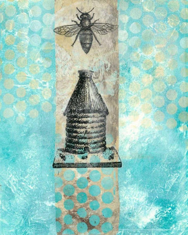 Vintage Beekeeper I White Modern Wood Framed Art Print with Double Matting by McCavitt, Naomi