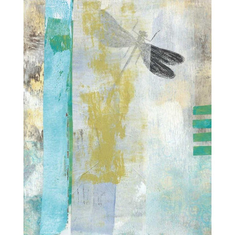 Serene Dragonfly I White Modern Wood Framed Art Print by McCavitt, Naomi