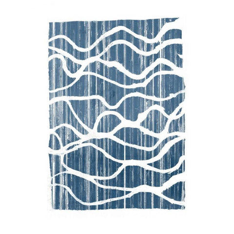 Exverse Indigo White Modern Wood Framed Art Print by Goldberger, Jennifer