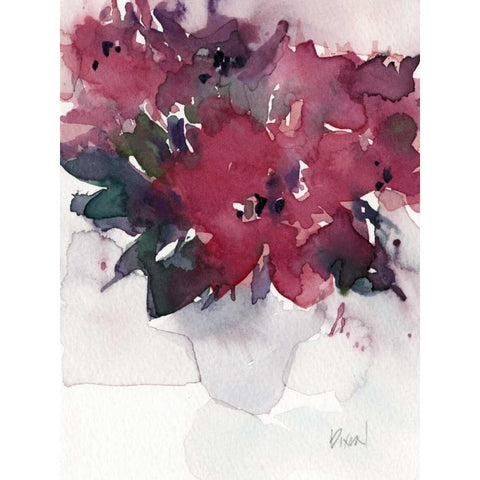 Floral Between III Black Modern Wood Framed Art Print with Double Matting by Dixon, Samuel