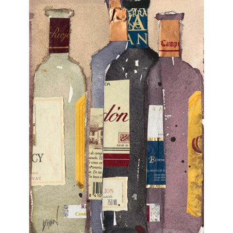 Red Wine Tasting I White Modern Wood Framed Art Print by Dixon, Samuel