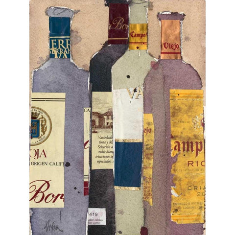 Red Wine Tasting III White Modern Wood Framed Art Print by Dixon, Samuel