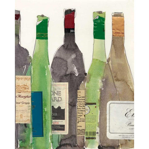 Dinner Party I White Modern Wood Framed Art Print by Dixon, Samuel