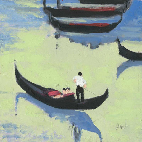 Venice Study I Black Modern Wood Framed Art Print with Double Matting by Dixon, Samuel