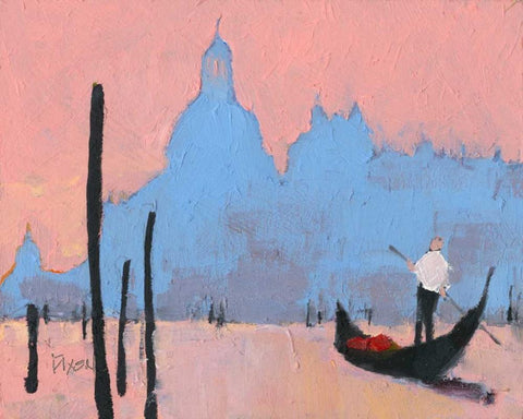 Venice Study III White Modern Wood Framed Art Print with Double Matting by Dixon, Samuel