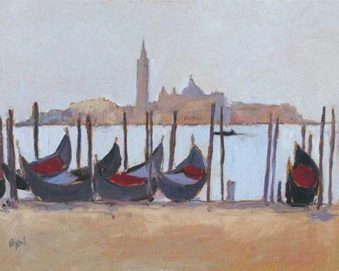 Venice Study IV White Modern Wood Framed Art Print with Double Matting by Dixon, Samuel