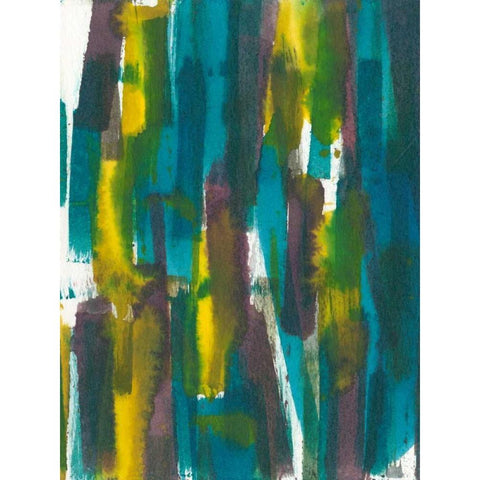 Dashes II Black Modern Wood Framed Art Print with Double Matting by Fuchs, Jodi