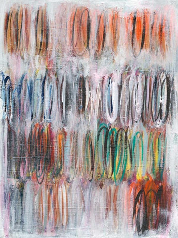Paint Scribble II White Modern Wood Framed Art Print with Double Matting by Fuchs, Jodi