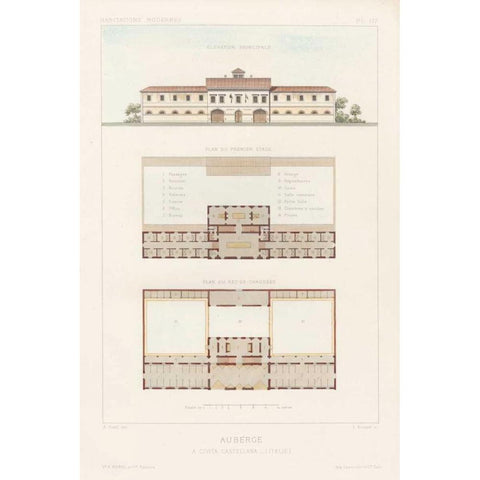 Habitations Modernes II Black Modern Wood Framed Art Print with Double Matting by Morel, A.