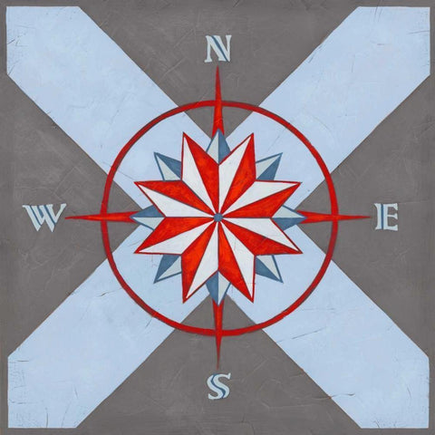 Nautical Graphic I Black Modern Wood Framed Art Print by Vess, June Erica