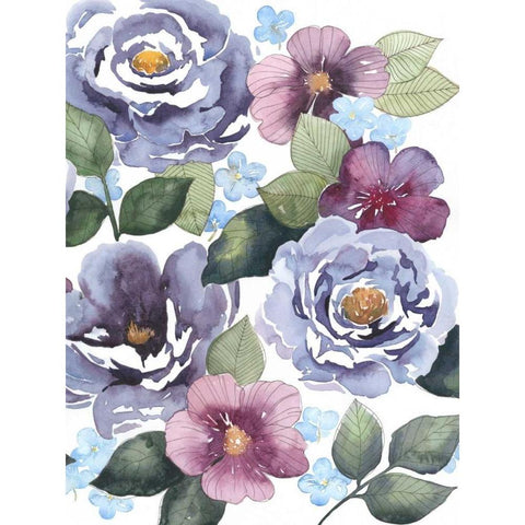 Dancing Peonies II White Modern Wood Framed Art Print by Popp, Grace