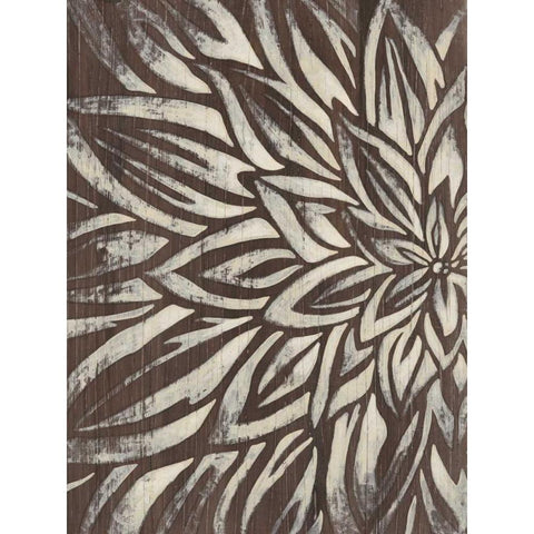 Barnwood Blossom I Black Modern Wood Framed Art Print by Vess, June Erica