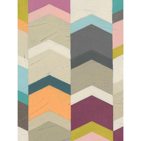 Confetti Prism I White Modern Wood Framed Art Print by Vess, June Erica