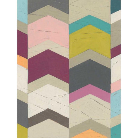 Confetti Prism II Black Modern Wood Framed Art Print with Double Matting by Vess, June Erica