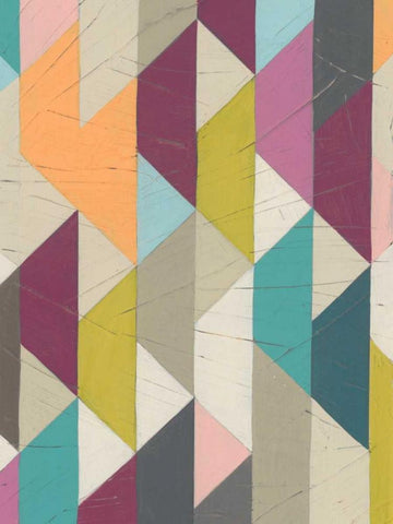 Confetti Prism IV Black Ornate Wood Framed Art Print with Double Matting by Vess, June Erica