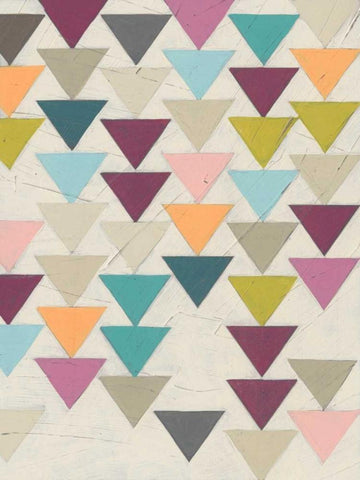 Confetti Prism VII White Modern Wood Framed Art Print with Double Matting by Vess, June Erica