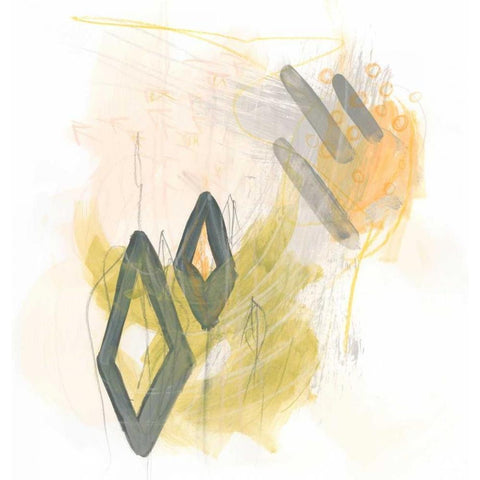 Side Swipe I White Modern Wood Framed Art Print by Vess, June Erica