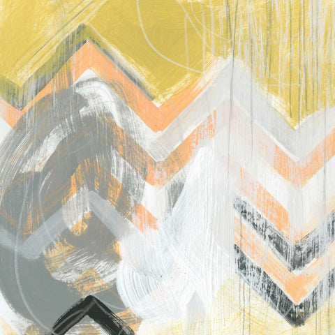 Side Swipe II Black Modern Wood Framed Art Print with Double Matting by Vess, June Erica