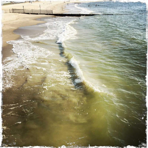 Buckroe Beach I White Modern Wood Framed Art Print by Ludwig, Alicia