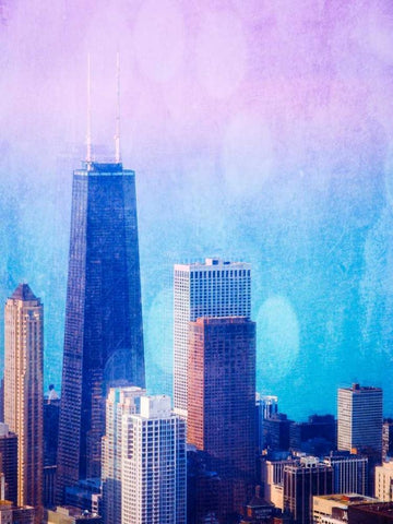 Chi Town I White Modern Wood Framed Art Print with Double Matting by Quintero, Sonja