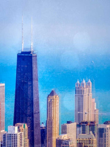 Chi Town II White Modern Wood Framed Art Print with Double Matting by Quintero, Sonja