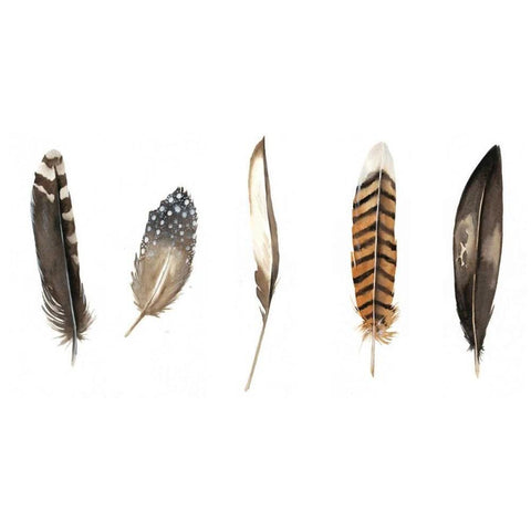 Red Rock Feathers II Gold Ornate Wood Framed Art Print with Double Matting by Popp, Grace