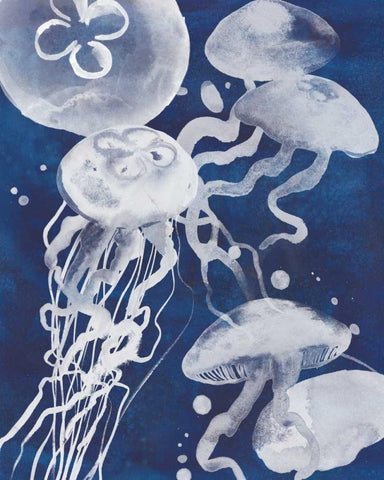 Swarm I White Modern Wood Framed Art Print with Double Matting by Popp, Grace