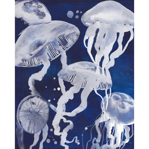 Swarm II Black Modern Wood Framed Art Print with Double Matting by Popp, Grace