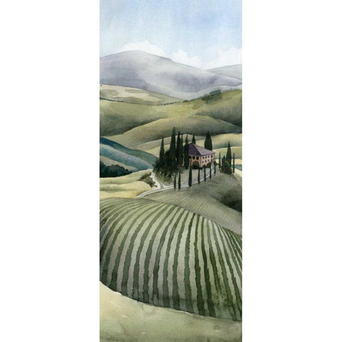 Watercolor Tuscany II Black Modern Wood Framed Art Print by Popp, Grace