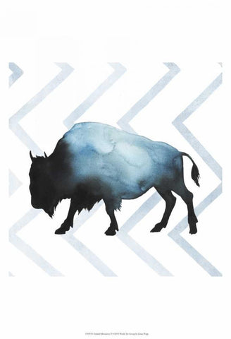 Animal Silhouettes IV White Modern Wood Framed Art Print with Double Matting by Popp, Grace