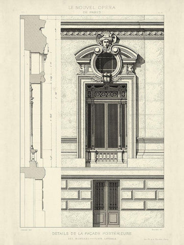Custom Motifs Historiques II White Modern Wood Framed Art Print with Double Matting by Unknown